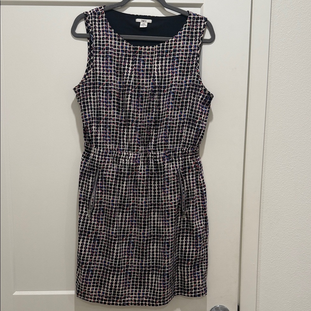 Bar III Multi-Colored Grid Dress